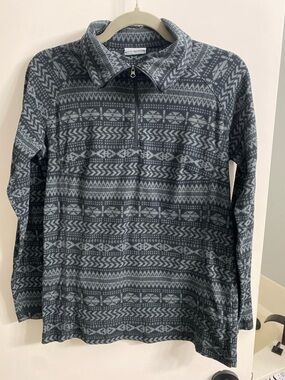 Columbia Women’s Glacial IV Half-Zip Fleece Pullover‎ - Gray Geometric Size M